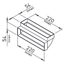 Helios FBV 90 Flachkanal-Bogen vertikal 90 Grad, Kunststoff Weiß... HELIOS-00630 4010184006305 (Abb. 1)