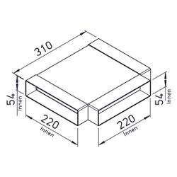 Helios FTS Flachkanal-T-Stück, Kunststoff, Weiß... HELIOS-00631 4010184006312 (Abb. 1)