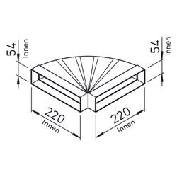 Helios FBO Flachkanal-Bogen flexibel, Kunststoff Weiß... HELIOS-00632 4010184006329 (Abb. 1)
