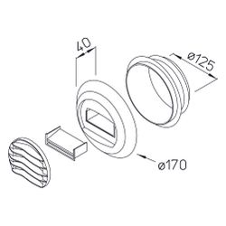 Helios AE B 15/30 Abluftelement elektrisch mit Bewegungsmelder... HELIOS-02055 4010184020554 (Abb. 1)
