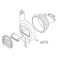 Helios AE GB 15/30 Abluftelement für Grund- und Bedarfslüftung 15/30m3/h, Kunststoff, Wei... HELIOS-02035 4010184020356 (Abb. 1)