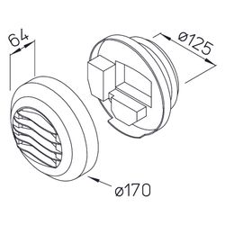 Helios AE GBE 45/120 Abluftelement, elektrische Zeitsteuerung für Grund- und Bedarfslüftu... HELIOS-02048 4010184020486 (Abb. 1)