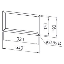 Helios GF 30/15 Gegenflansch rechteckig 340x190mm, Profil 20... HELIOS-06918 4010184069188 (Abb. 1)