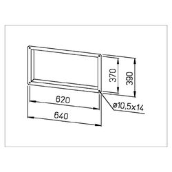 Helios GF 60/35 Gegenflansch rechteckig 640x390mm, Profil 20... HELIOS-06923 4010184069232 (Abb. 1)