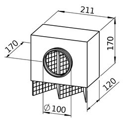 Helios Luftfilter-Box LFBR 100 Coarse 70 Prozent, DN 100... HELIOS-08576 4010184085768 (Abb. 1)