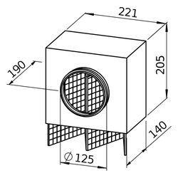 Helios Luftfilter-Box LFBR 125 Coarse 70 Prozent, DN 125... HELIOS-08577 4010184085775 (Abb. 1)