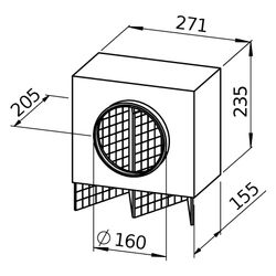 Helios Luftfilter-Box LFBR 160 Coarse 70 Prozent, DN 160... HELIOS-08578 4010184085782 (Abb. 1)