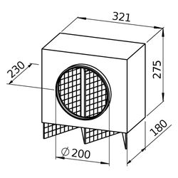 Helios Luftfilter-Box LFBR 200 Coarse 70 Prozent, DN 200... HELIOS-08579 4010184085799 (Abb. 1)