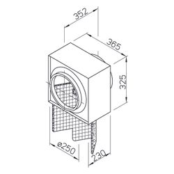 Helios LFBR 250 Coarse 70 Prozent Luftfilter-Box, DN 250... HELIOS-08580 4010184085805 (Abb. 1)