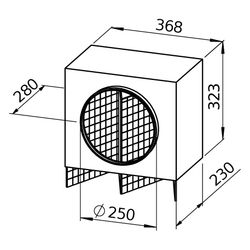 Helios Luftfilter-Box LFBR 250 Coarse 70 Prozent, DN 250... HELIOS-08580 4010184085805 (Abb. 1)