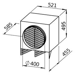 Helios Luftfilter-Box LFBR 400 Coarse 70 Prozent, DN 400... HELIOS-08582 4010184085829 (Abb. 1)