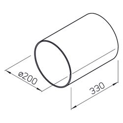 Helios KR 150 Wandeinbaurohr Kunststoff für Baureihe GX, Länge 330mm... HELIOS-05091 4010184050919 (Abb. 1)