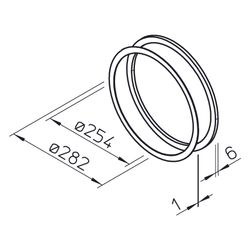 Helios DR 225 Distanzringe DN 225 zur Unterfütterung von 2-35mm, 10 Stück... HELIOS-05115 4010184051152 (Abb. 1)