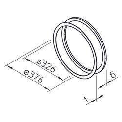 Helios DR 300 Distanzringe DN 300 zur Unterfütterung von 235mm, 10 Stück... HELIOS-05116 4010184051169 (Abb. 1)