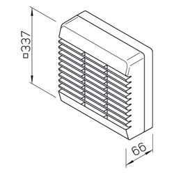 Helios GVK 250 Selbsttätige Verschlussklappe für Zu- und Abluftbetrieb mit Regenabweisgit... HELIOS-00371 4010184003717 (Abb. 1)
