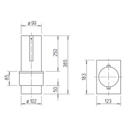Helios ELS-D 100 Brandschutz-Deckenschott DN 100, wartungsfrei, Feuerwiderstandsklasse K ... HELIOS-00270 4010184002703 (Abb. 1)