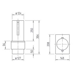 Helios ELS-D 125 Brandschutz-Deckenschott DN 125, wartungsfrei, Feuerwiderstandsklasse K ... HELIOS-00185 4010184001850 (Abb. 1)