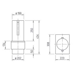 Helios ELS-D 200 Brandschutz-Deckenschott DN 200, wartungsfrei, Feuerwiderstandsklasse K ... HELIOS-00271 4010184002710 (Abb. 1)