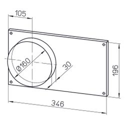 Helios FSK 30/15 Formstücke zu Kanalventilator, DN 160, 2 Stück... HELIOS-00831 4010184008316 (Abb. 1)