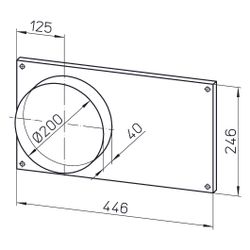 Helios FSK 40/20 Formstücke zu Kanalventilator, DN 200, 2 Stück... HELIOS-00832 4010184008323 (Abb. 1)