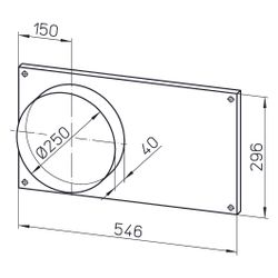 Helios FSK 50/25 Formstücke zu Kanalventilator, DN 250, 2 Stück... HELIOS-00833 4010184008330 (Abb. 1)