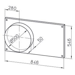 Helios FSK 80/50 Formstücke zu Kanalventilator, DN 500, 2 Stück... HELIOS-00842 4010184008422 (Abb. 1)