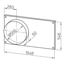 Helios FSK 100/50 Formstücke zu Kanalventilator, DN 500, 2 Stück... HELIOS-00843 4010184008439 (Abb. 1)