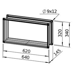 Helios Flexible Verbindung VS 60/30 EX, rechteckig, 640x145x340mm, mit Flanschen, für EX-... HELIOS-00267 4010184002673 (Abb. 1)