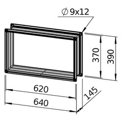 Helios Flexible Verbindung VS 60/35 EX, rechteckig, 640x145x390mm, mit Flanschen, für EX-... HELIOS-00268 4010184002680 (Abb. 1)