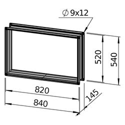 Helios Flexible Verbindung VS 80/50, rechteckig, 840x145x540mm, mit Flanschen... HELIOS-05700 4010184057000 (Abb. 1)