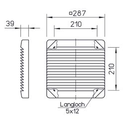 Helios LF 200 Luftfilter G2, DN 200, Kunststoff, Lichtgrau... HELIOS-00743 4010184007432 (Abb. 1)
