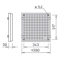 Helios LF 315 Luftfilter G2, DN 315, Kunststoff, Lichtgrau... HELIOS-00745 4010184007456 (Abb. 1)