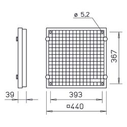 Helios LF 355 Luftfilter G2, DN 355, Kunststoff, Lichtgrau... HELIOS-00746 4010184007463 (Abb. 1)