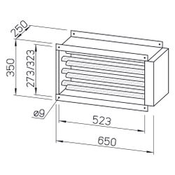 Helios EHR-K 24/50/25-30 Elektro-Heizregister 23,4kW, 400V, mind. Volumenstrom 20m3/h, fü... HELIOS-08705 4010184087052 (Abb. 1)