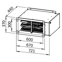 Helios Elektro-Heizregister EHR-K 30/60/30-35, 30kW, 400V, Mindestvolumenstrom 980m3/h, r... HELIOS-08707 4010184087076 (Abb. 1)