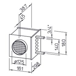 Helios WHR 125 Warmwasser-Heizregister für Rohrdurchmesser DN 125... HELIOS-09480 4010184094807 (Abb. 1)