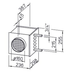 Helios WHR 160 Warmwasser-Heizregister für Rohrdurchmesser DN 160... HELIOS-09481 4010184094814 (Abb. 1)