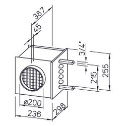 Helios WHR 200 Warmwasser-Heizregister für Rohrdurchmesser DN 200... HELIOS-09482 4010184094821 (Abb. 1)