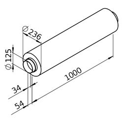 Helios Rohrschalldämpfer FSD 125 flexibel, Länge 1m, DN 125... HELIOS-00677 4010184006770 (Abb. 1)