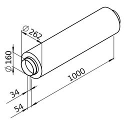 Helios Rohrschalldämpfer FSD 160 flexibel, Länge 1m, DN 160... HELIOS-00678 4010184006787 (Abb. 1)
