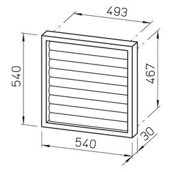 Helios RVK 500 Verschlussklappe DN 500, handregelbar, Kunststoff, Hellgrau... HELIOS-00772 4010184007722 (Abb. 1)