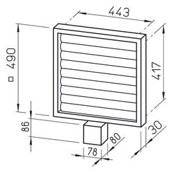 Helios EVK 450 Elektrische Verschlussklappe DN 450 für Ansteuerung über Relais, 230V... HELIOS-00779 4010184007791 (Abb. 1)