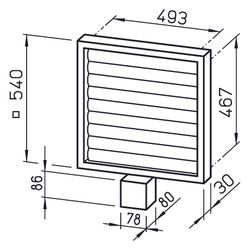 Helios EVK 500 Elektrische Verschlussklappe DN 500 für Ansteuerung über Relais, 230V... HELIOS-00780 4010184007807 (Abb. 1)
