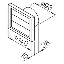 Helios VK 100 Verschlussklappe DN 100, selbsttätig, Kunststoff, Weiß... HELIOS-00757 4010184007579 (Abb. 1)