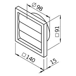 Helios Verschlussklappe VK 100 B, selbsttätig, Kunststoff, DN 100, Braun... HELIOS-00765 4010184007654 (Abb. 1)