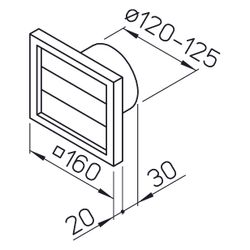 Helios VK 125 Verschlussklappe DN 125, selbsttätig, Kunststoff, Weiß... HELIOS-00857 4010184008576 (Abb. 1)