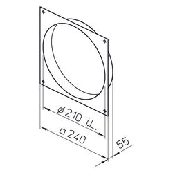 Helios F 200 Formstück DN 200, Adapter, Stahlblech verzinkt... HELIOS-00804 4010184008040 (Abb. 1)
