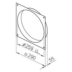 Helios F 250 Formstück DN 250, Adapter, Stahlblech verzinkt... HELIOS-00805 4010184008057 (Abb. 1)