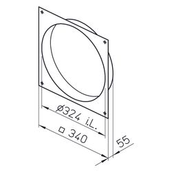 Helios F 315 Formstück DN 315, Adapter, Stahlblech verzinkt... HELIOS-00807 4010184008071 (Abb. 1)