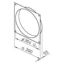 Helios F 355 Formstück DN 355, Adapter, Stahlblech verzinkt... HELIOS-00808 4010184008088 (Abb. 1)